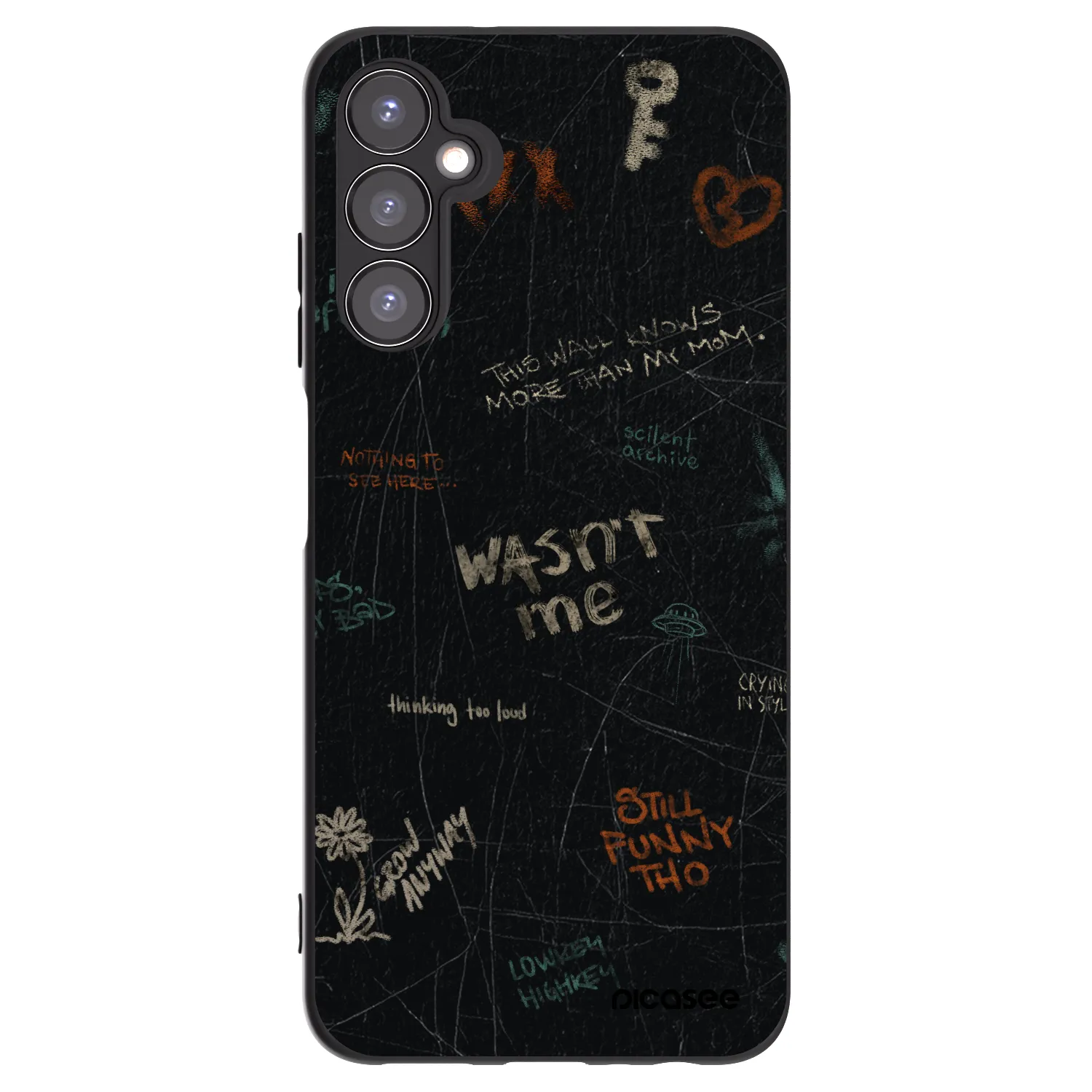 Picasee Μαύρη θήκη σιλικόνης για Samsung Galaxy A05s A057G - CONFESSION