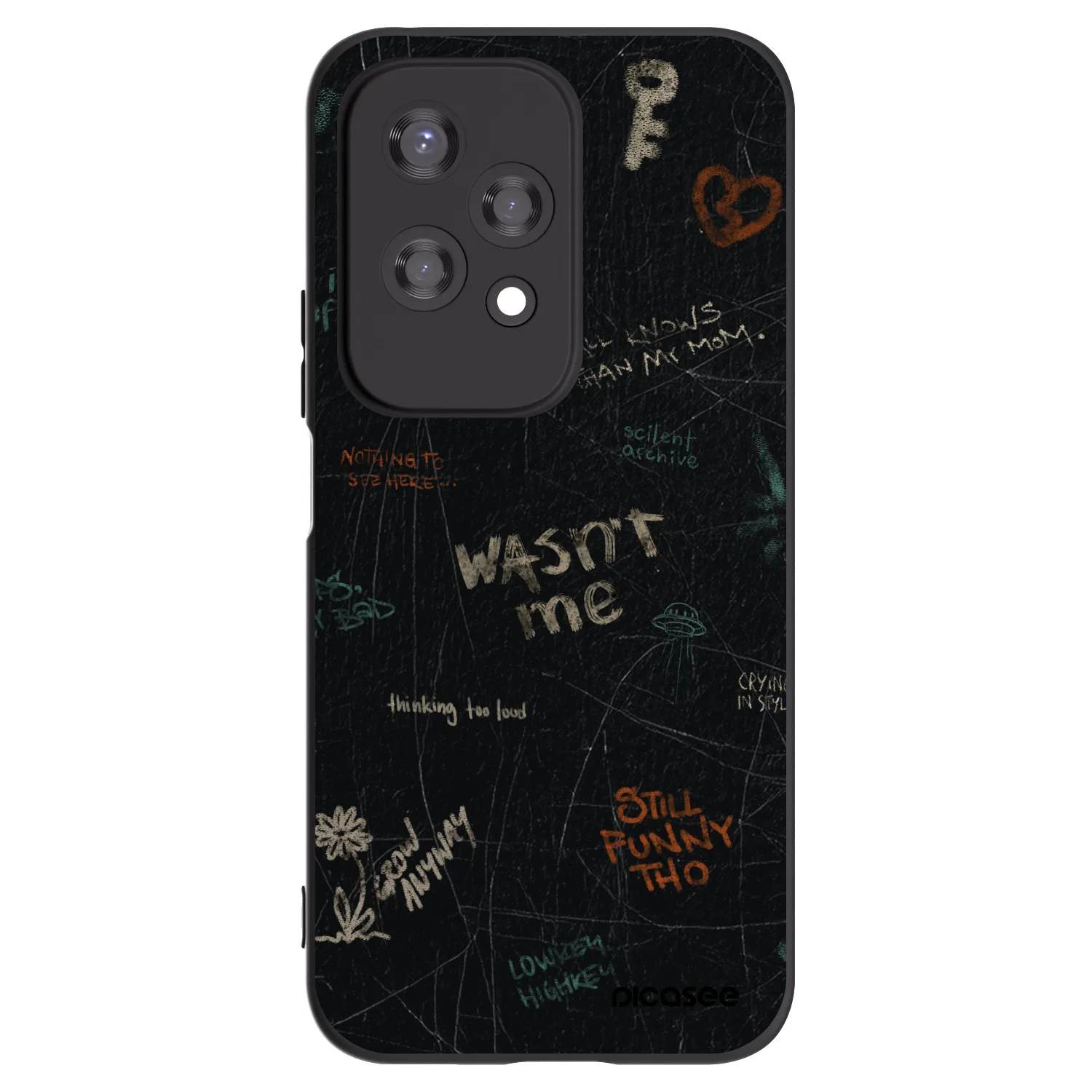 Picasee Μαύρη θήκη σιλικόνης για Honor 200 Lite - CONFESSION