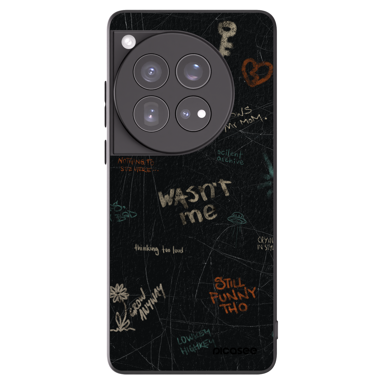 Picasee Μαύρη θήκη σιλικόνης για OnePlus 12 5G - CONFESSION