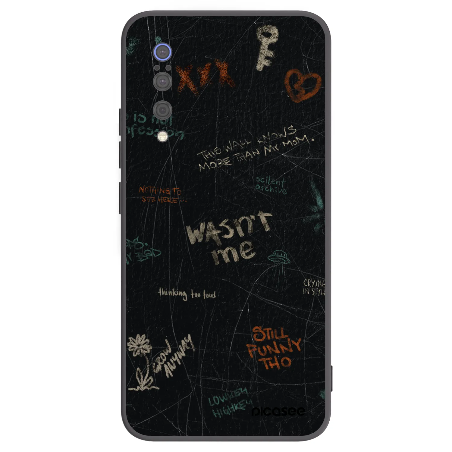 Picasee Μαύρη θήκη σιλικόνης για Xiaomi Mi 9 - CONFESSION