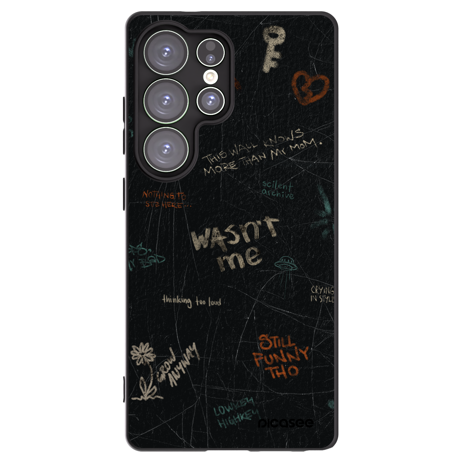 Picasee Μαύρη θήκη σιλικόνης για Samsung Galaxy S25 Ultra 5G - CONFESSION
