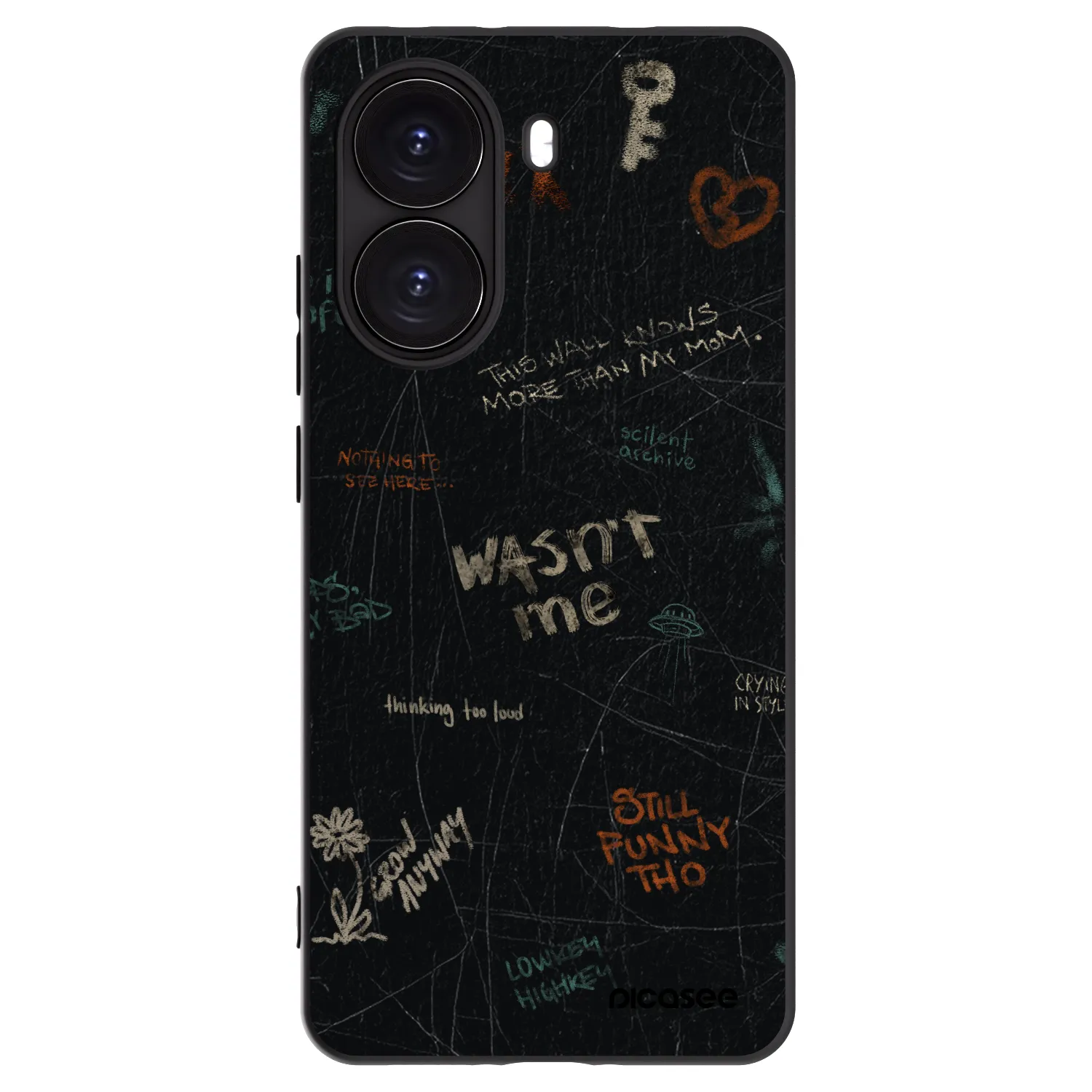 Picasee Μαύρη θήκη σιλικόνης για Xiaomi Poco X7 Pro 5G - CONFESSION