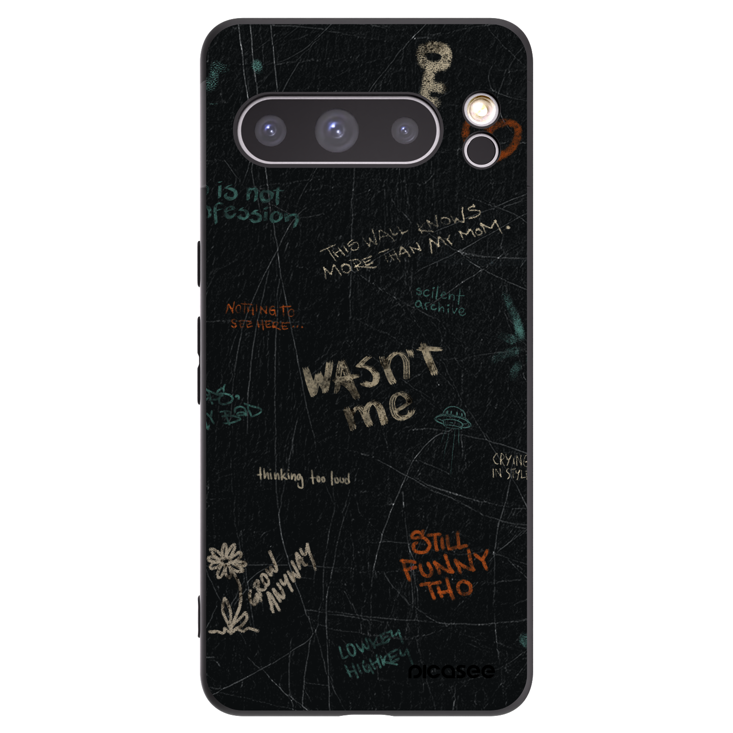 Picasee Μαύρη θήκη σιλικόνης για Google Pixel 8 Pro - CONFESSION