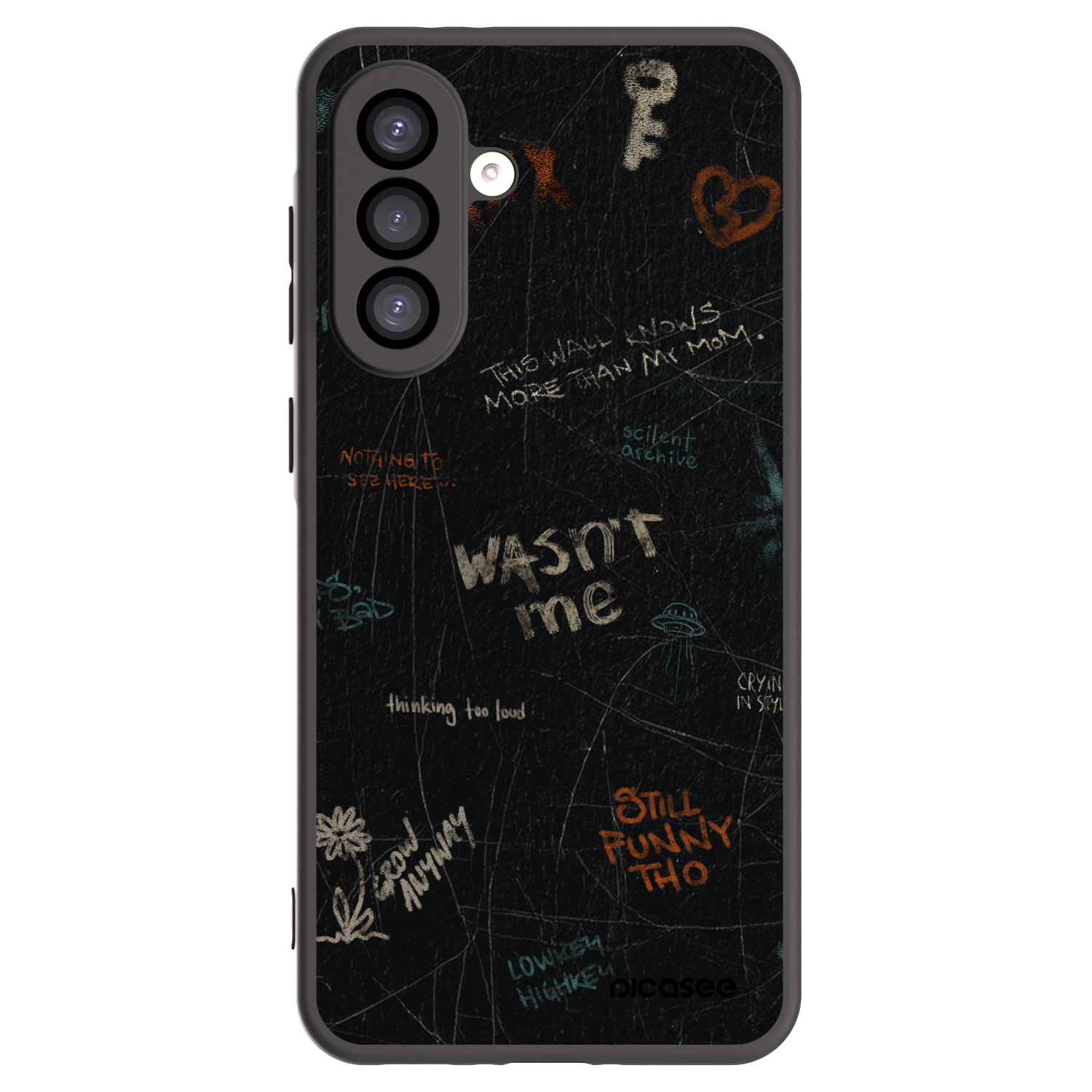 Picasee Μαύρη θήκη σιλικόνης για Samsung Galaxy A26 5G A266B - CONFESSION