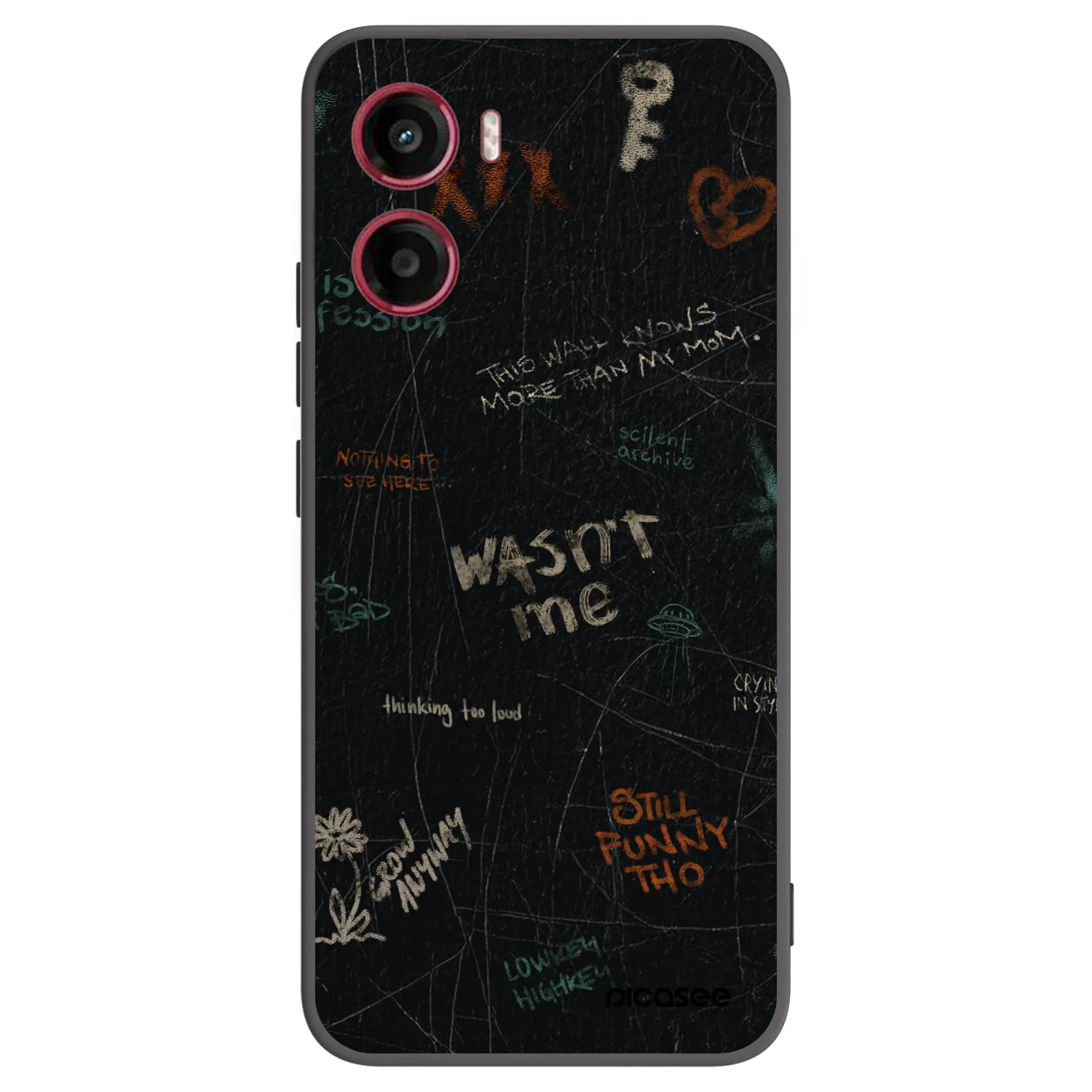 Picasee Μαύρη θήκη σιλικόνης για Motorola Moto G05 - CONFESSION