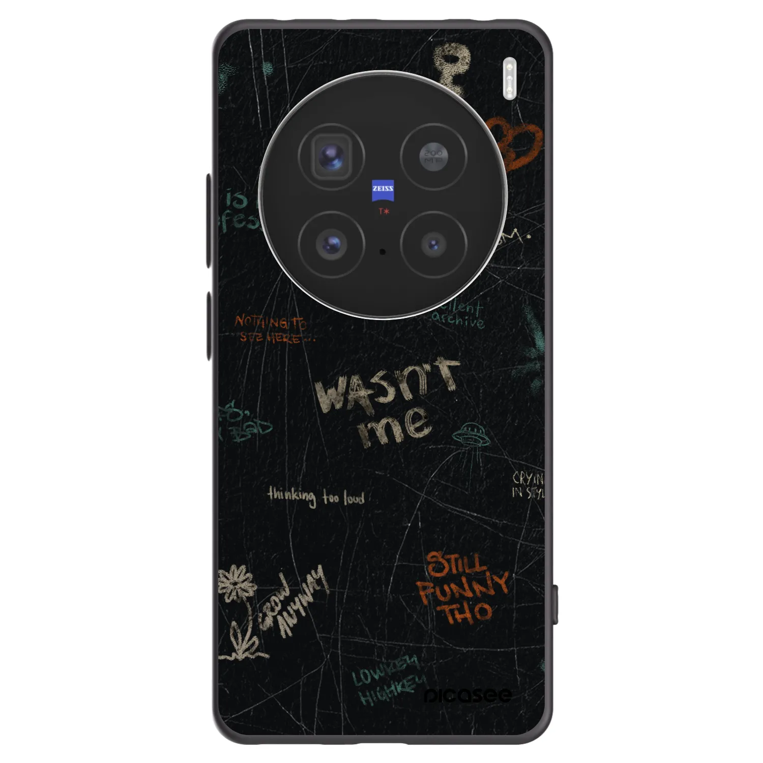 Picasee Μαύρη θήκη σιλικόνης για Vivo X200 Pro - CONFESSION