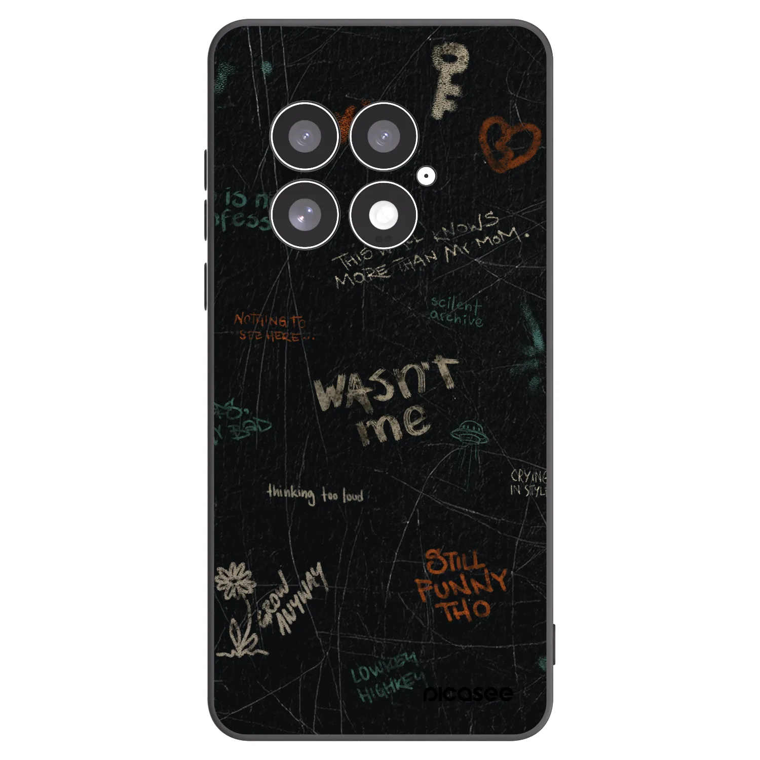 Picasee Μαύρη θήκη σιλικόνης για OnePlus 13 5G - CONFESSION