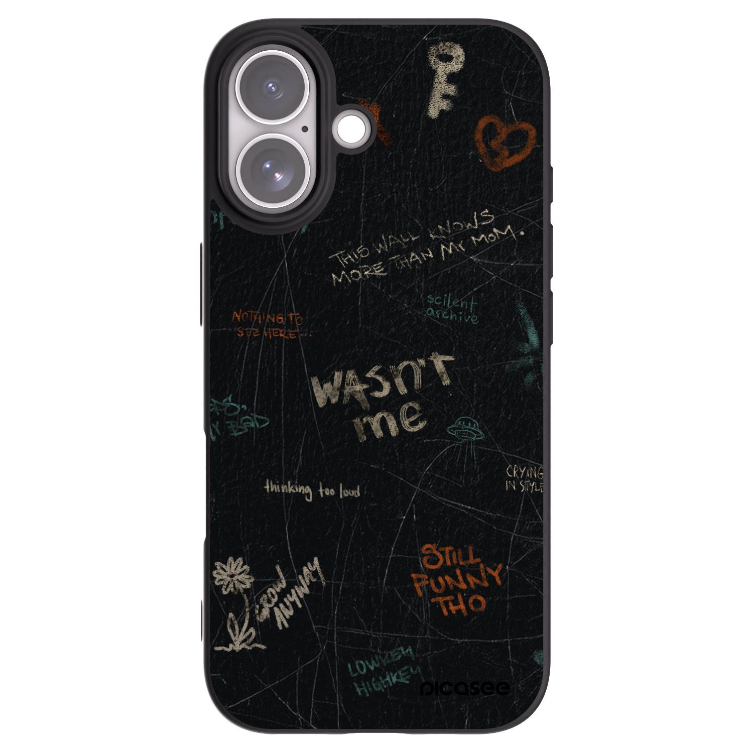 Picasee Μαύρη θήκη σιλικόνης για Apple iPhone 17 - CONFESSION