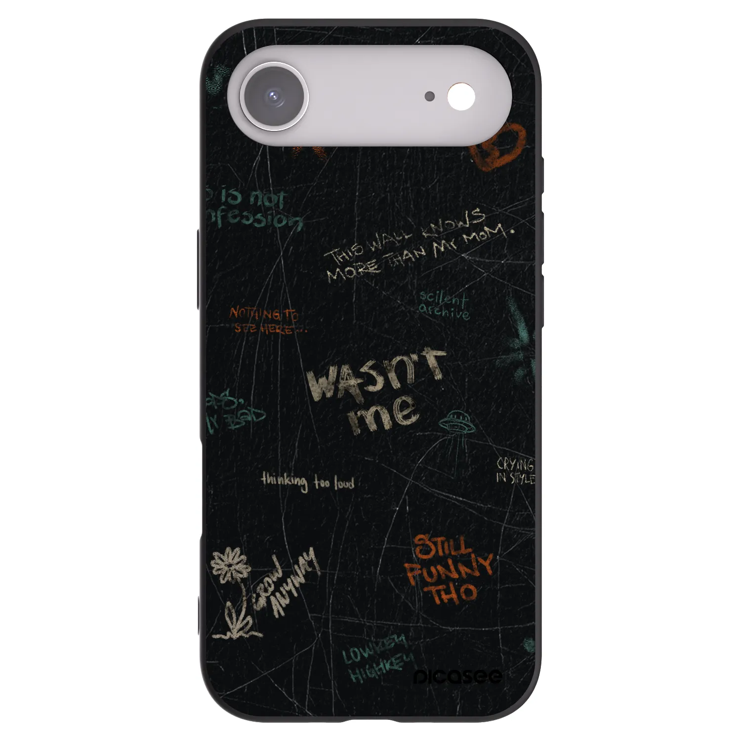 Picasee Μαύρη θήκη σιλικόνης για Apple iPhone Air - CONFESSION
