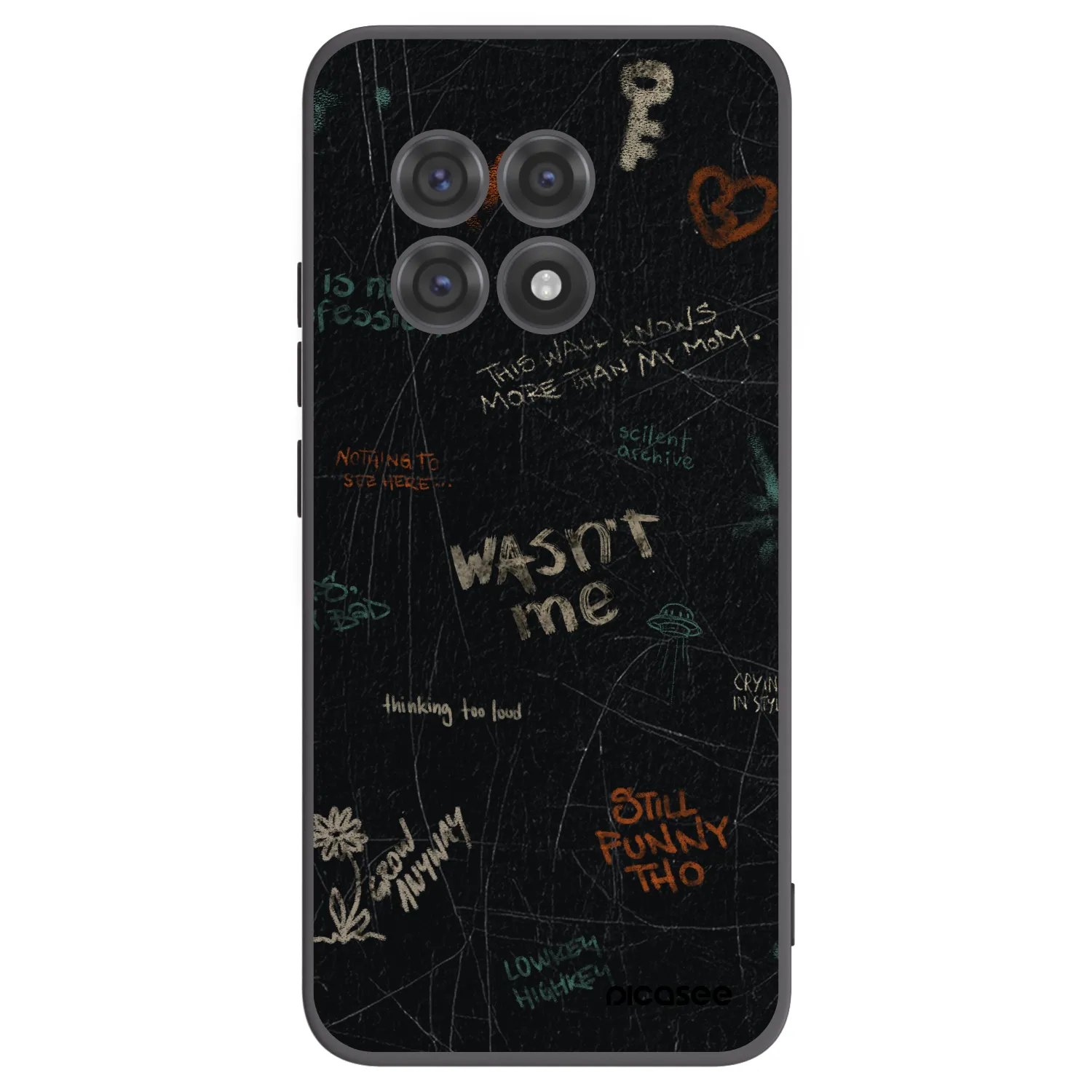 Picasee Μαύρη θήκη σιλικόνης για OnePlus 13R 5G - CONFESSION