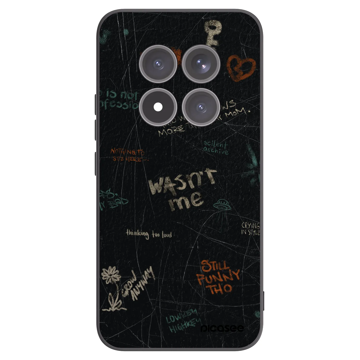 Picasee Μαύρη θήκη σιλικόνης για Xiaomi Redmi Note 15 Pro+ - CONFESSION