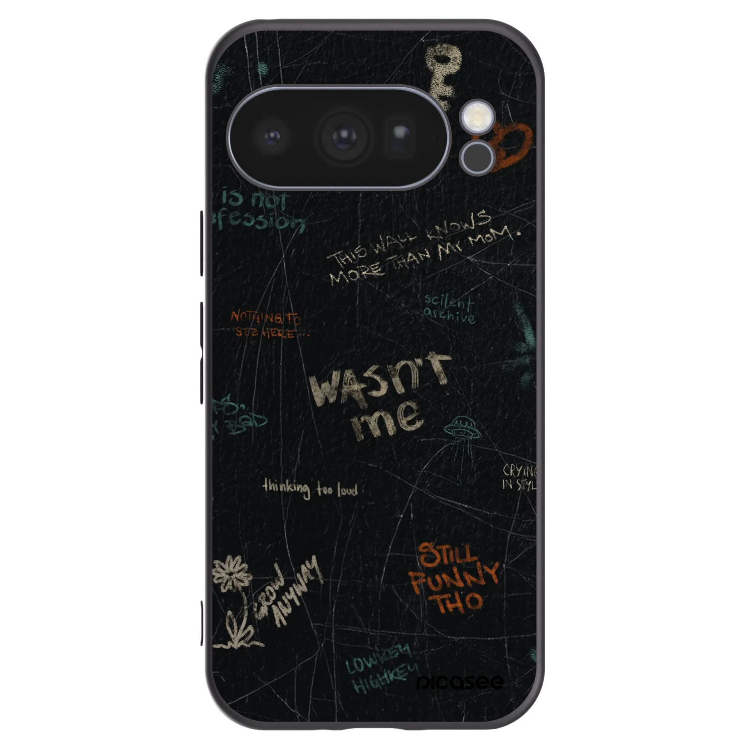 Picasee Μαύρη θήκη σιλικόνης για Google Pixel 10 Pro - CONFESSION