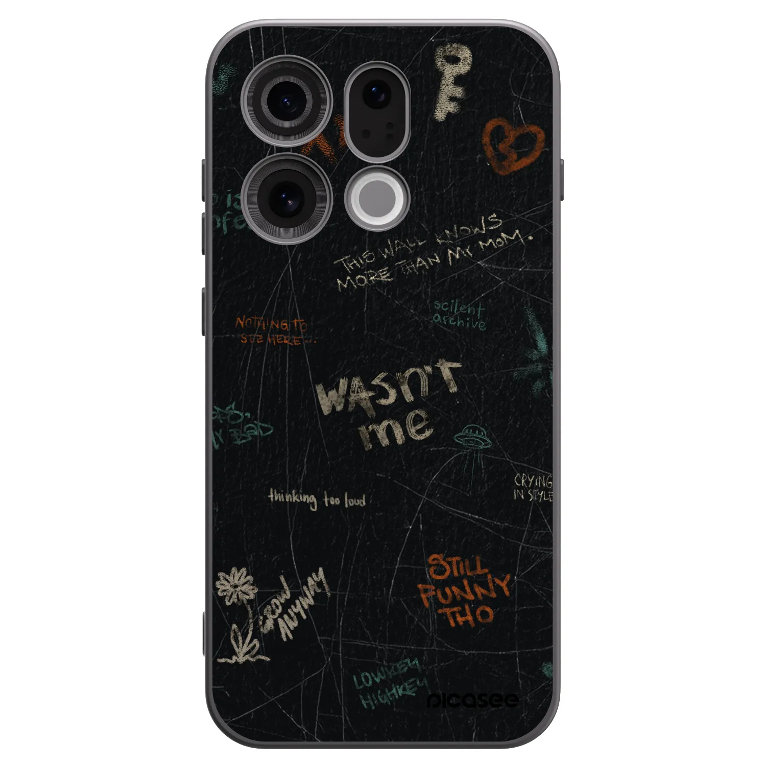 Picasee Μαύρη θήκη σιλικόνης για OPPO Find X9 - CONFESSION