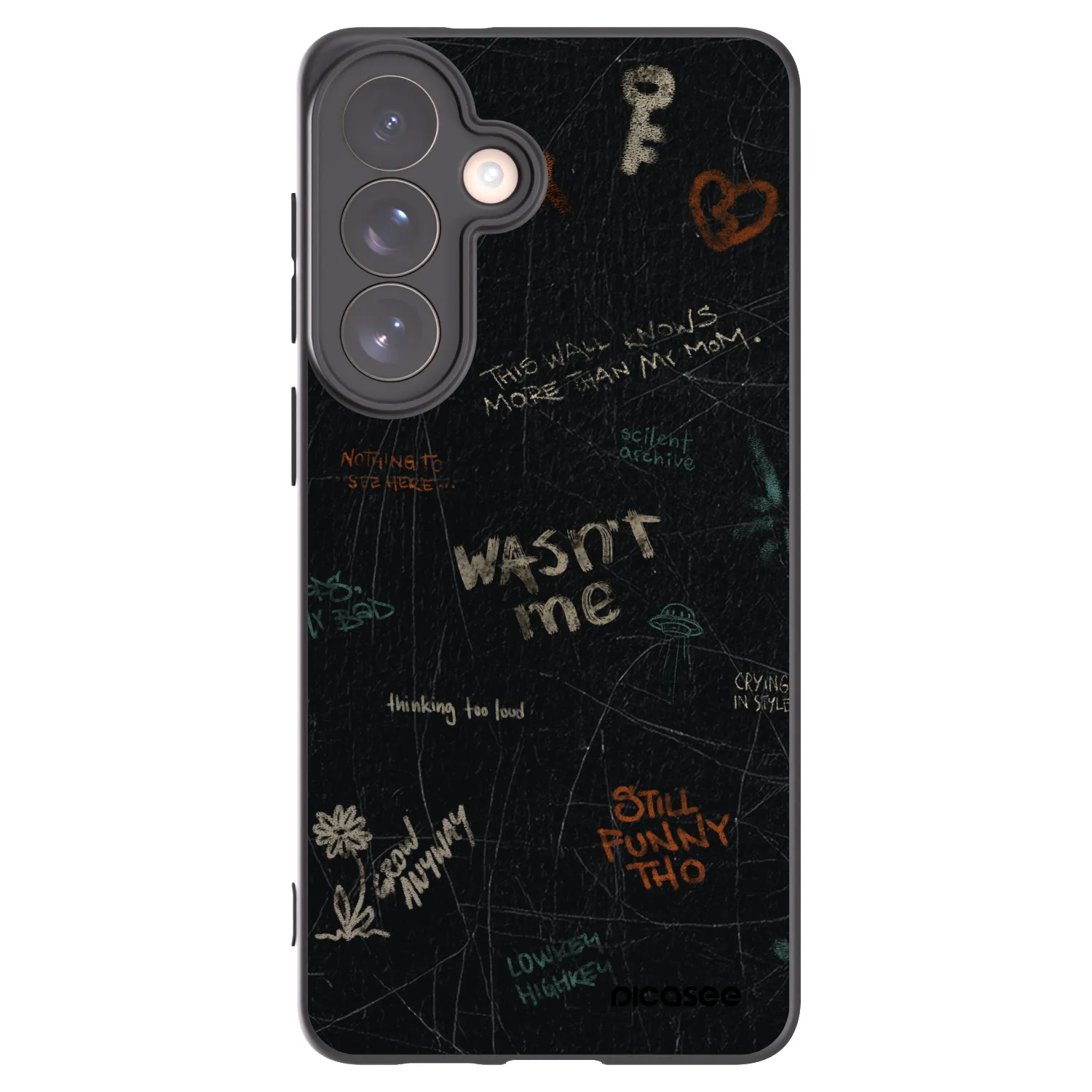 Picasee Μαύρη θήκη σιλικόνης για Samsung Galaxy S26+ - CONFESSION