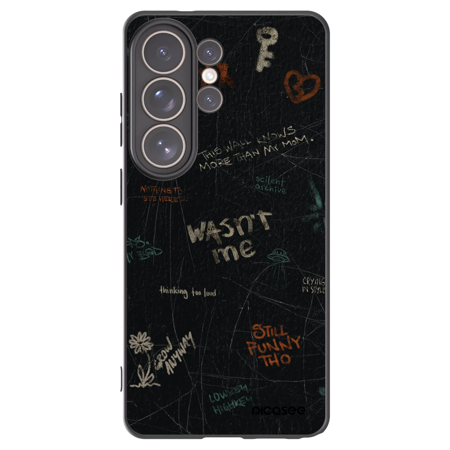 Picasee Μαύρη θήκη σιλικόνης για Samsung Galaxy S26 Ultra - CONFESSION