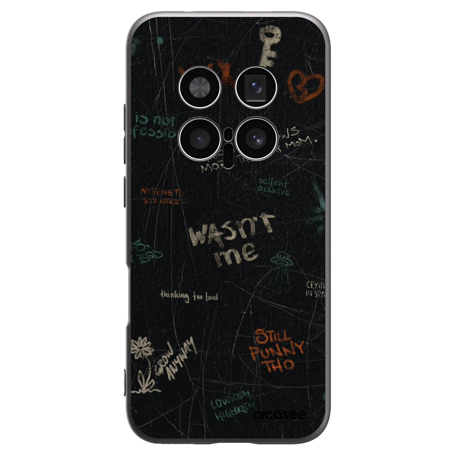 Picasee Μαύρη θήκη σιλικόνης για Honor Magic8 Pro 5G - CONFESSION