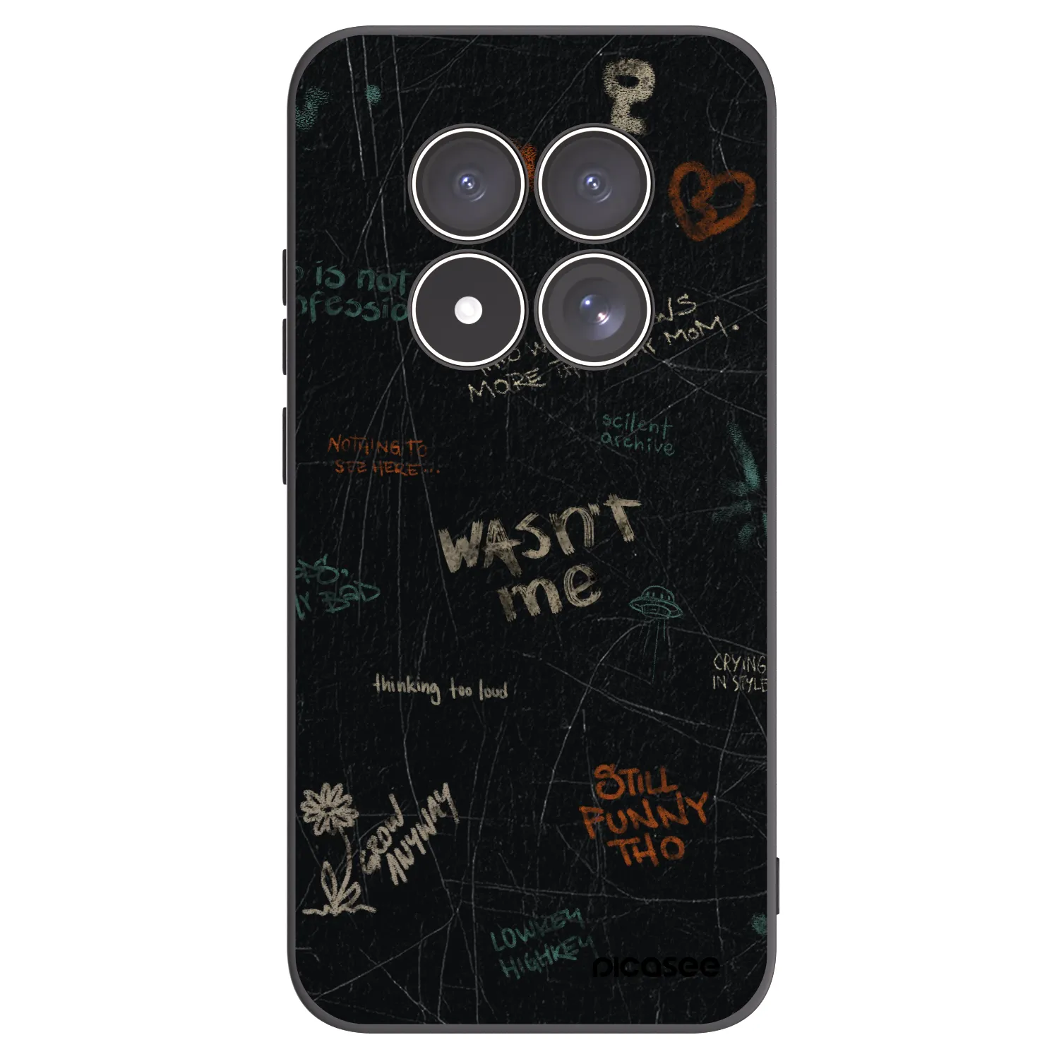 Picasee Μαύρη θήκη σιλικόνης για Xiaomi Redmi Note 15 Pro 5G - CONFESSION