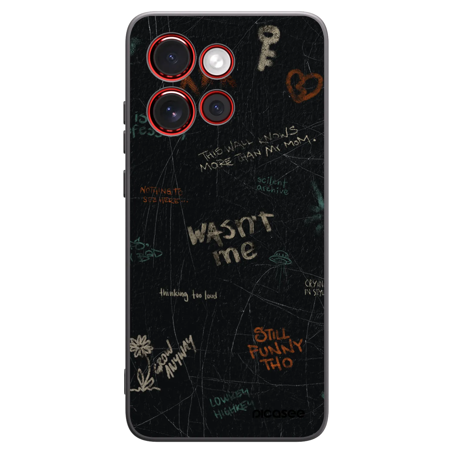 Picasee Μαύρη θήκη σιλικόνης για Motorola Edge 60 Neo 5G - CONFESSION