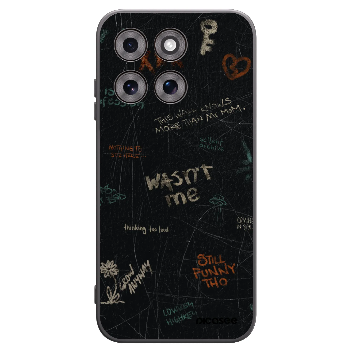 Picasee Μαύρη θήκη σιλικόνης για Motorola Moto G77 - CONFESSION