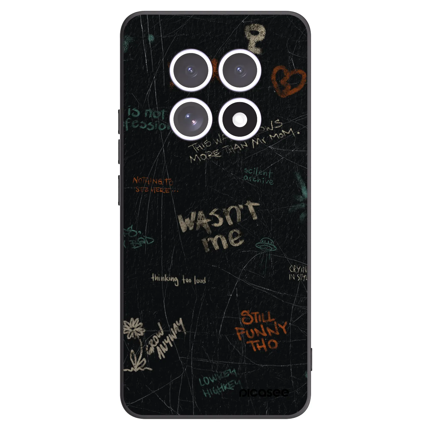 Picasee Μαύρη θήκη σιλικόνης για Xiaomi Redmi Note 15 5G - CONFESSION