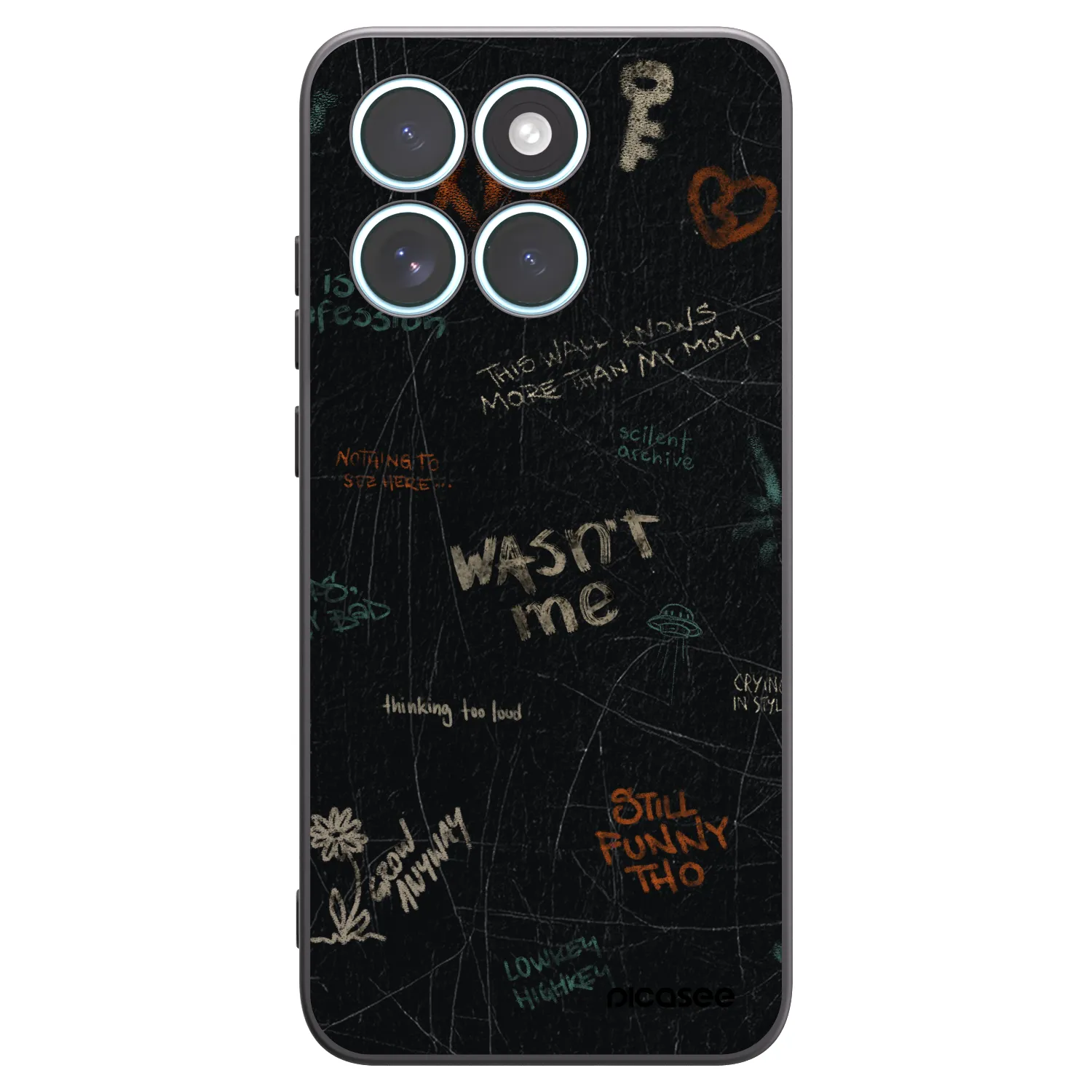 Picasee Μαύρη θήκη σιλικόνης για Motorola Edge 70 Fusion - CONFESSION