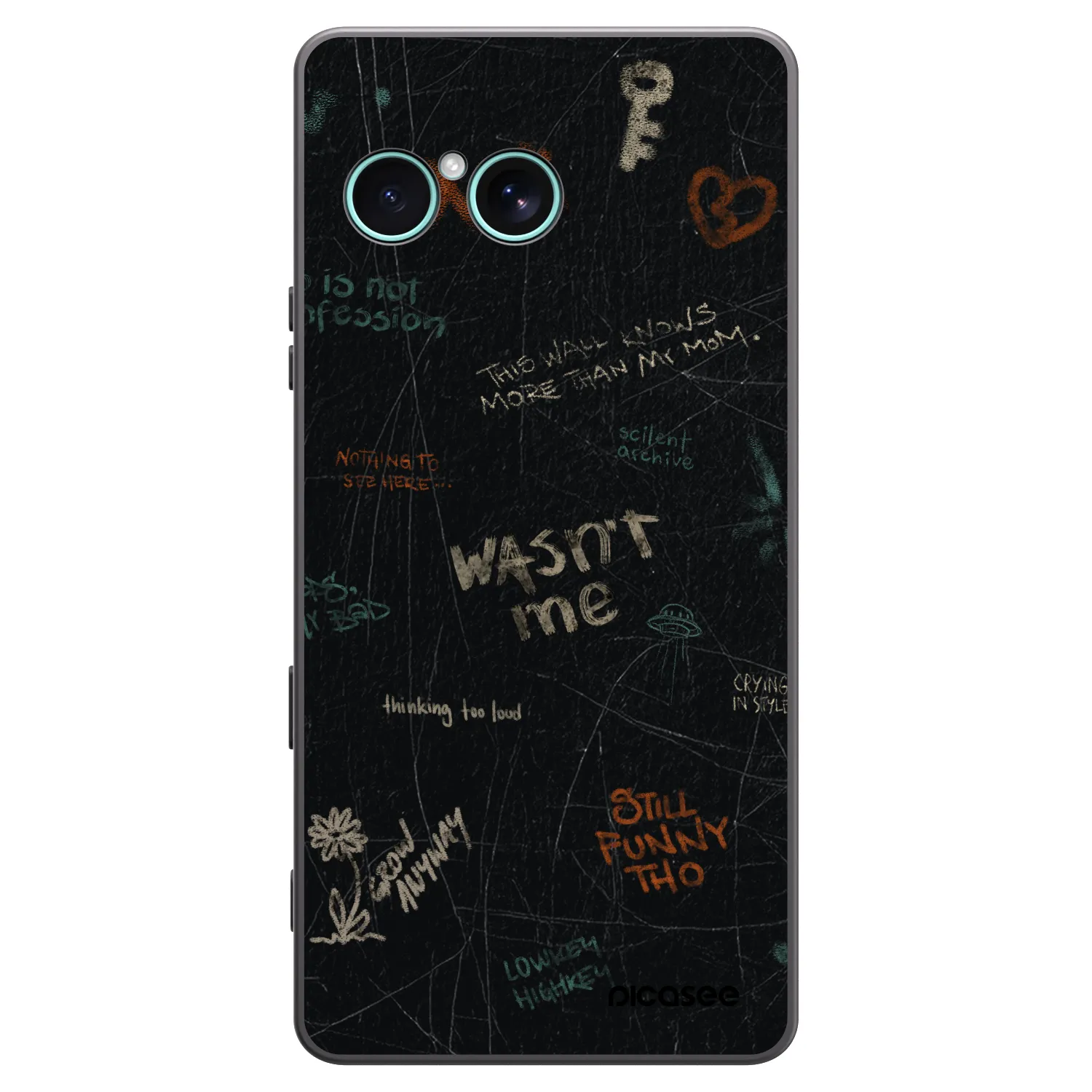 Picasee Μαύρη θήκη σιλικόνης για Sony Xperia 10 VII - CONFESSION