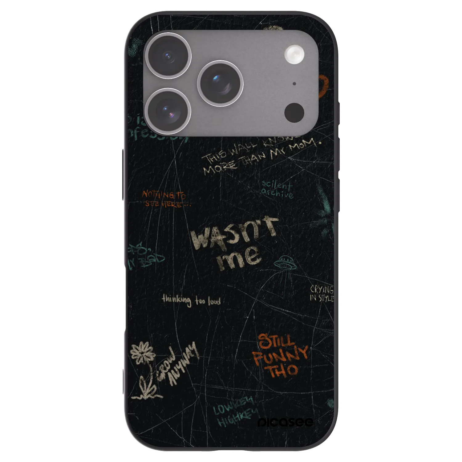 Picasee Μαύρη θήκη σιλικόνης για Apple iPhone 18 Pro - CONFESSION