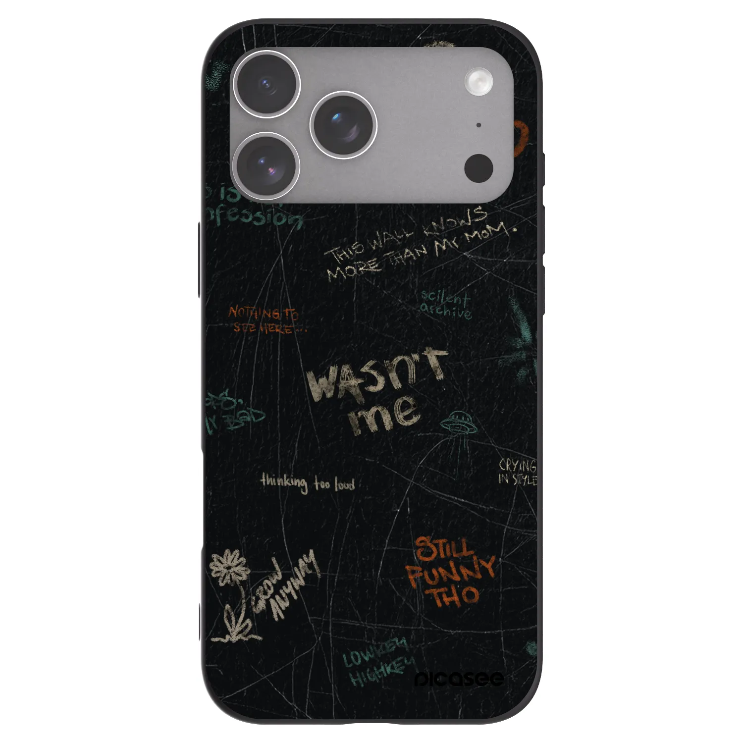 Picasee Μαύρη θήκη σιλικόνης για Apple iPhone 18 Pro Max - CONFESSION