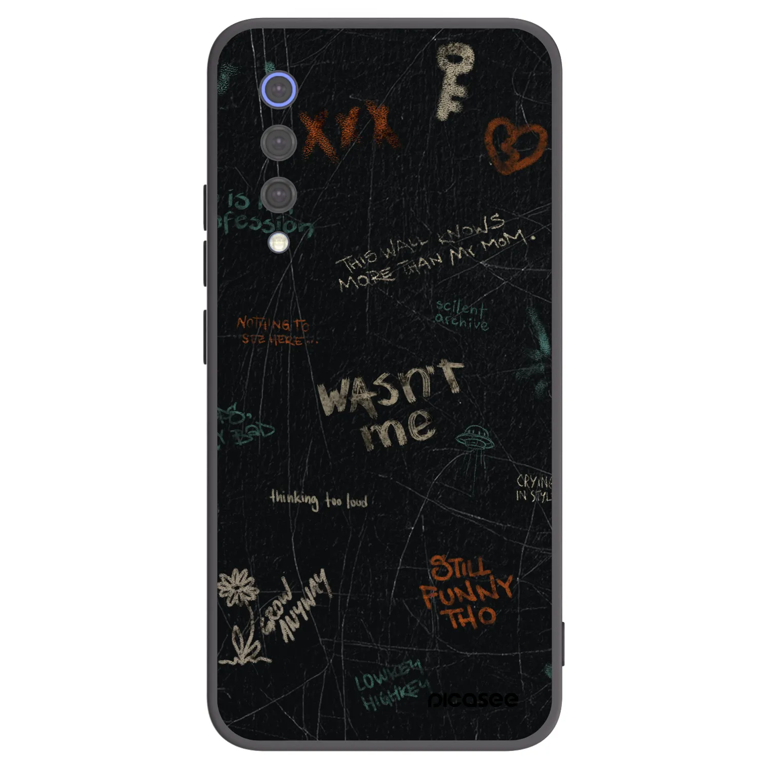 Picasee Μαύρη θήκη σιλικόνης για Xiaomi Mi 9 SE - CONFESSION