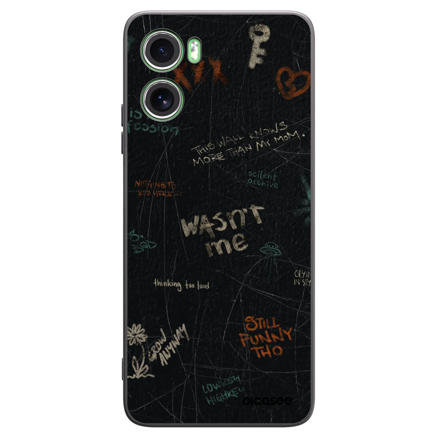 Picasee Μαύρη θήκη σιλικόνης για Motorola Moto G06 - CONFESSION
