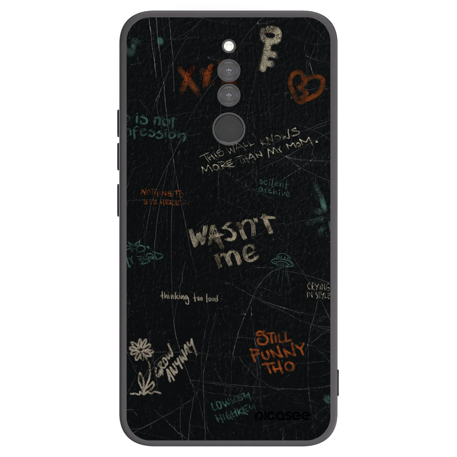 Picasee Μαύρη θήκη σιλικόνης για Xiaomi Redmi 8 - CONFESSION