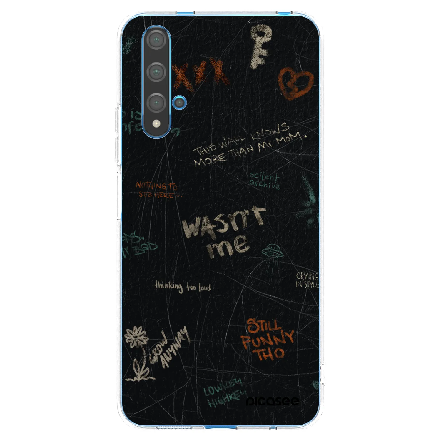 Picasee διαφανής θήκη σιλικόνης Huawei Nova 5T - CONFESSION