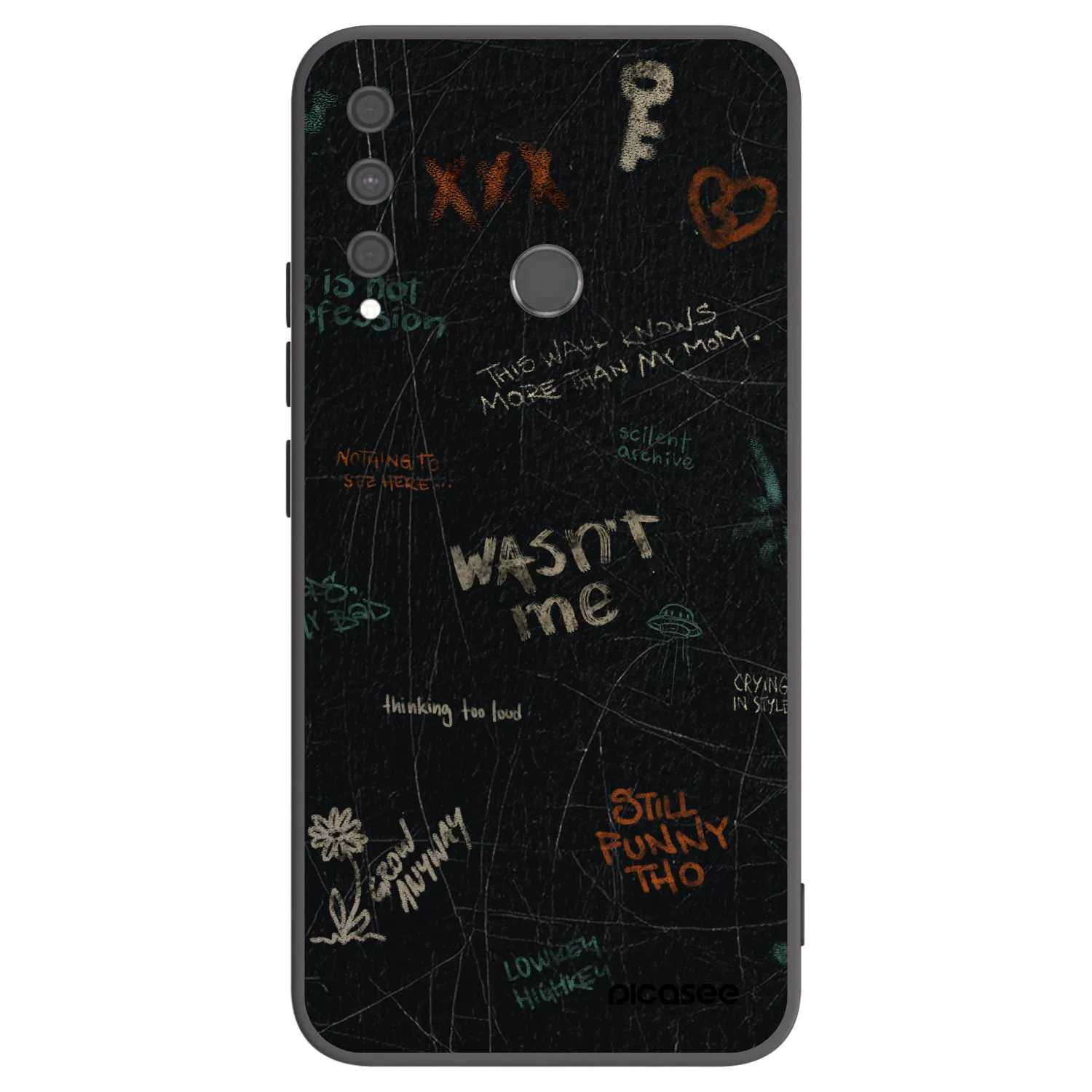 Picasee Μαύρη θήκη σιλικόνης για Huawei P40 Lite E - CONFESSION