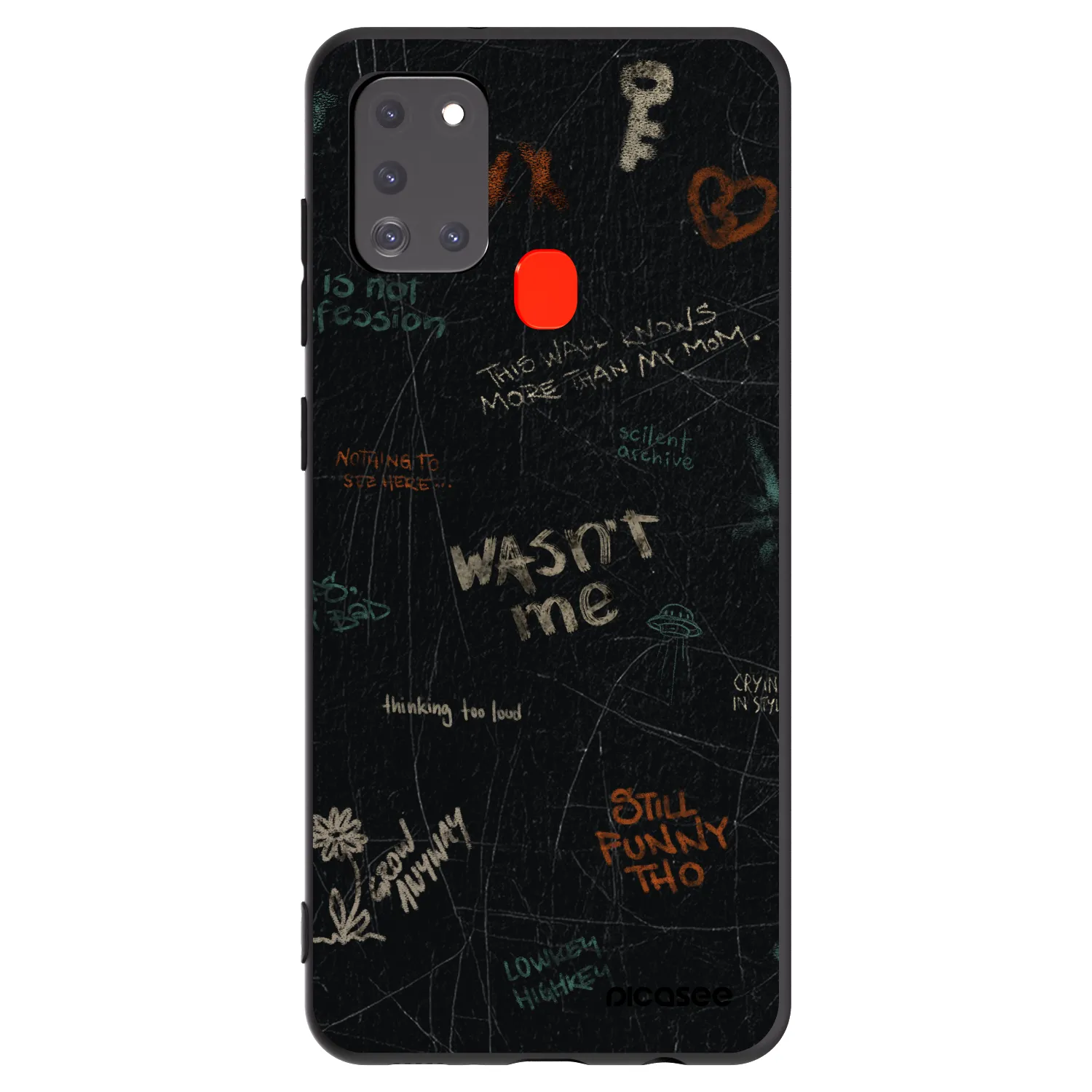Picasee Μαύρη θήκη σιλικόνης για Samsung Galaxy A21s - CONFESSION