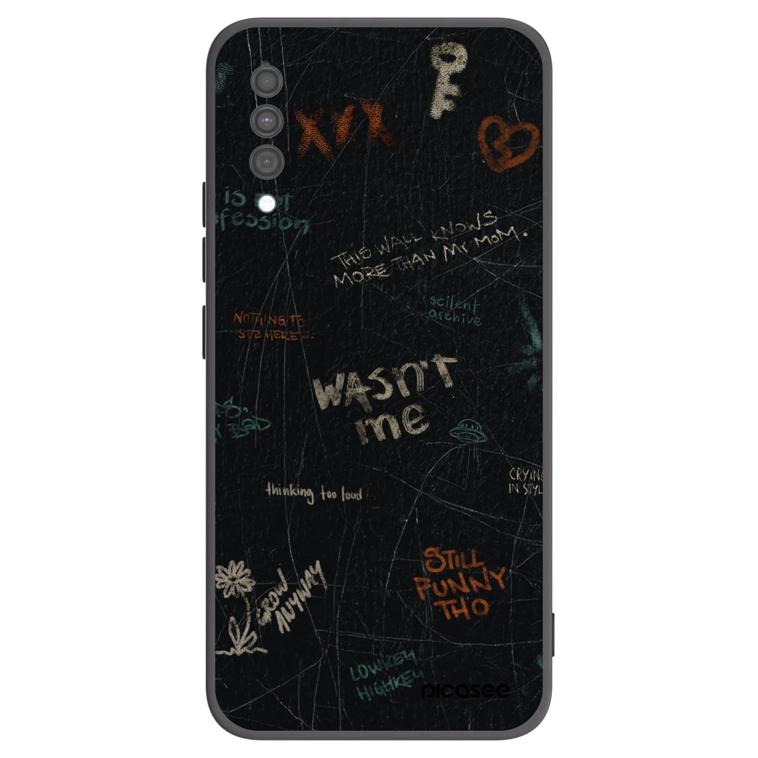 Picasee Μαύρη θήκη σιλικόνης για Samsung Galaxy A30s A307F - CONFESSION