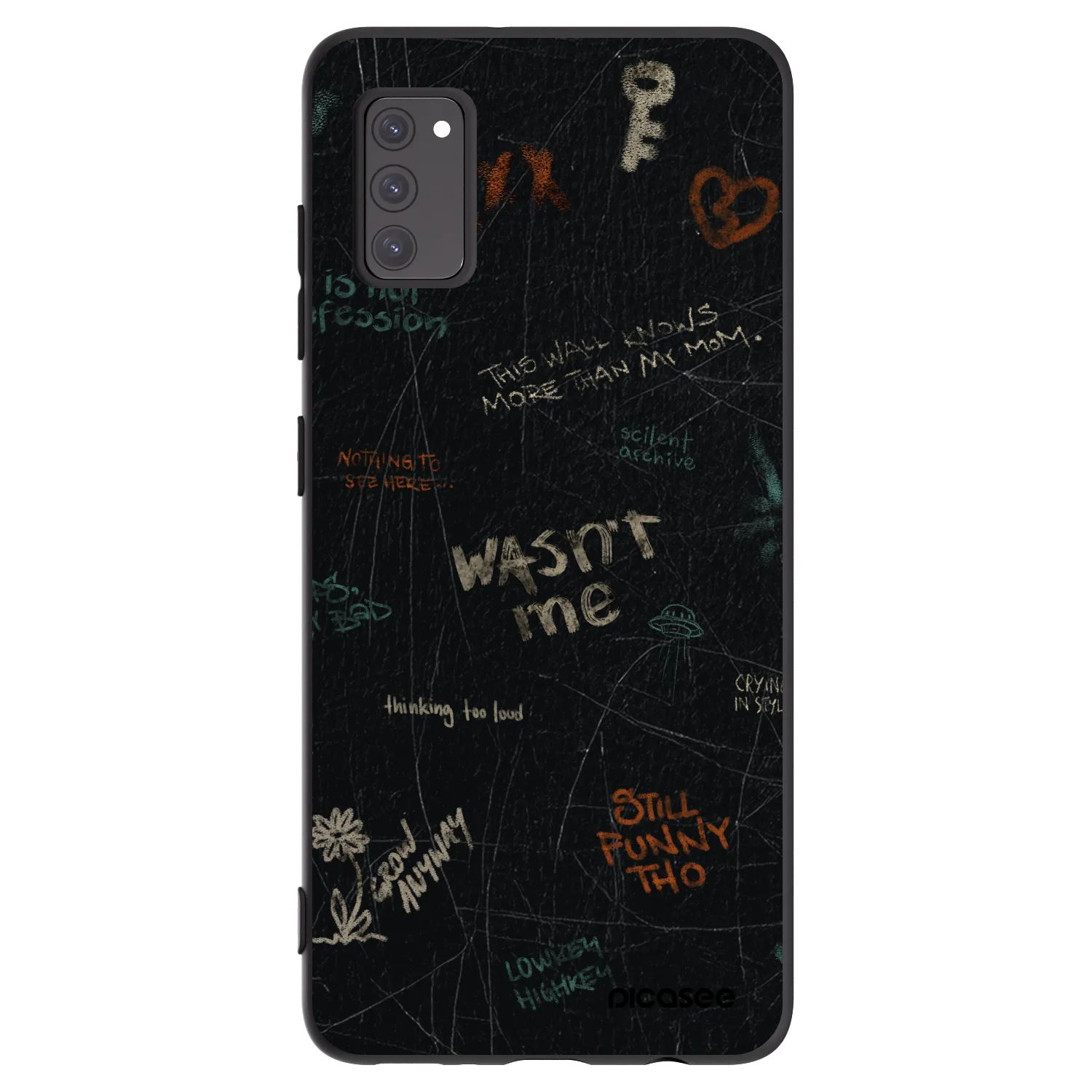 Picasee Μαύρη θήκη σιλικόνης για Samsung Galaxy A41 A415F - CONFESSION