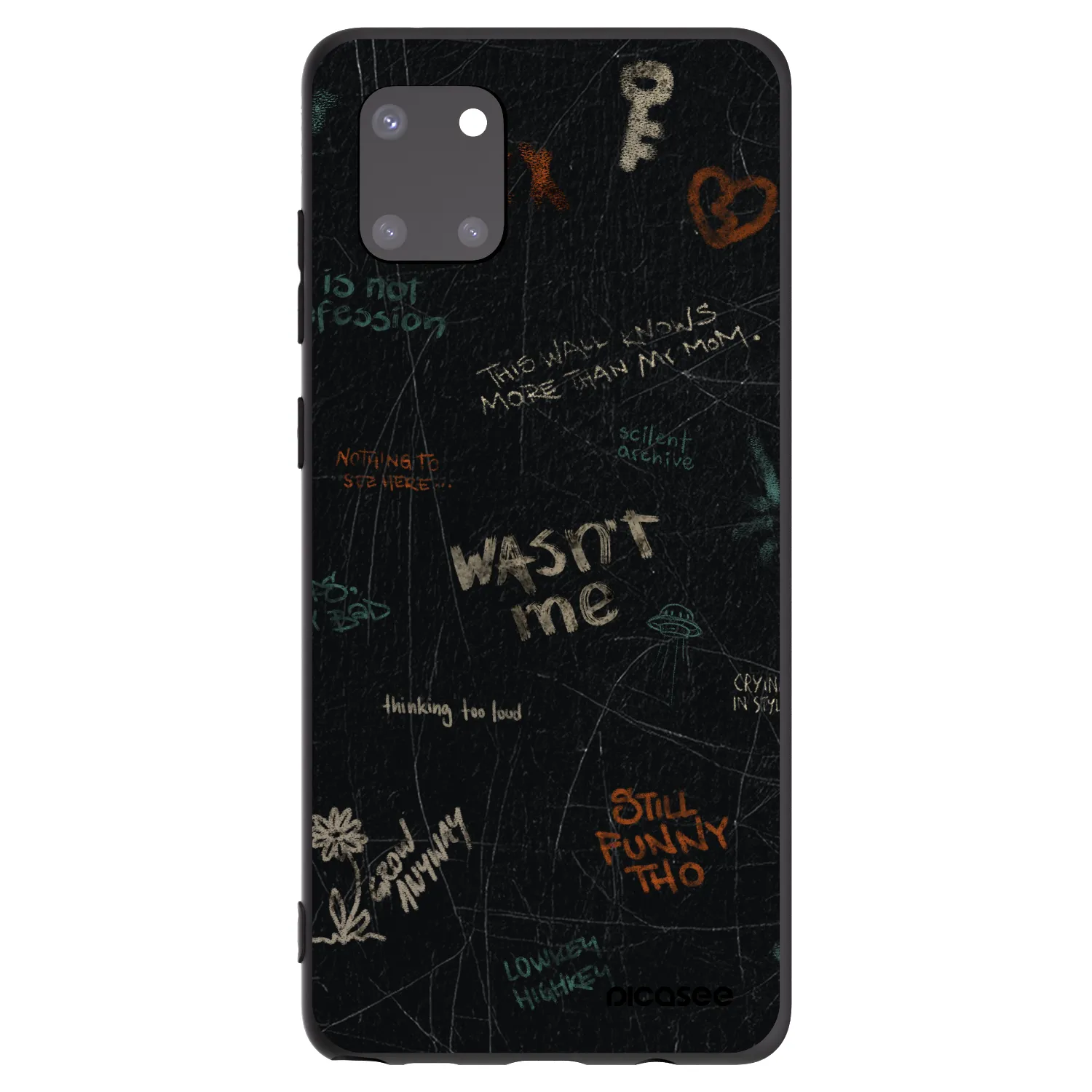 Picasee Μαύρη θήκη σιλικόνης για Samsung Galaxy Note 10 Lite N770F - CONFESSION