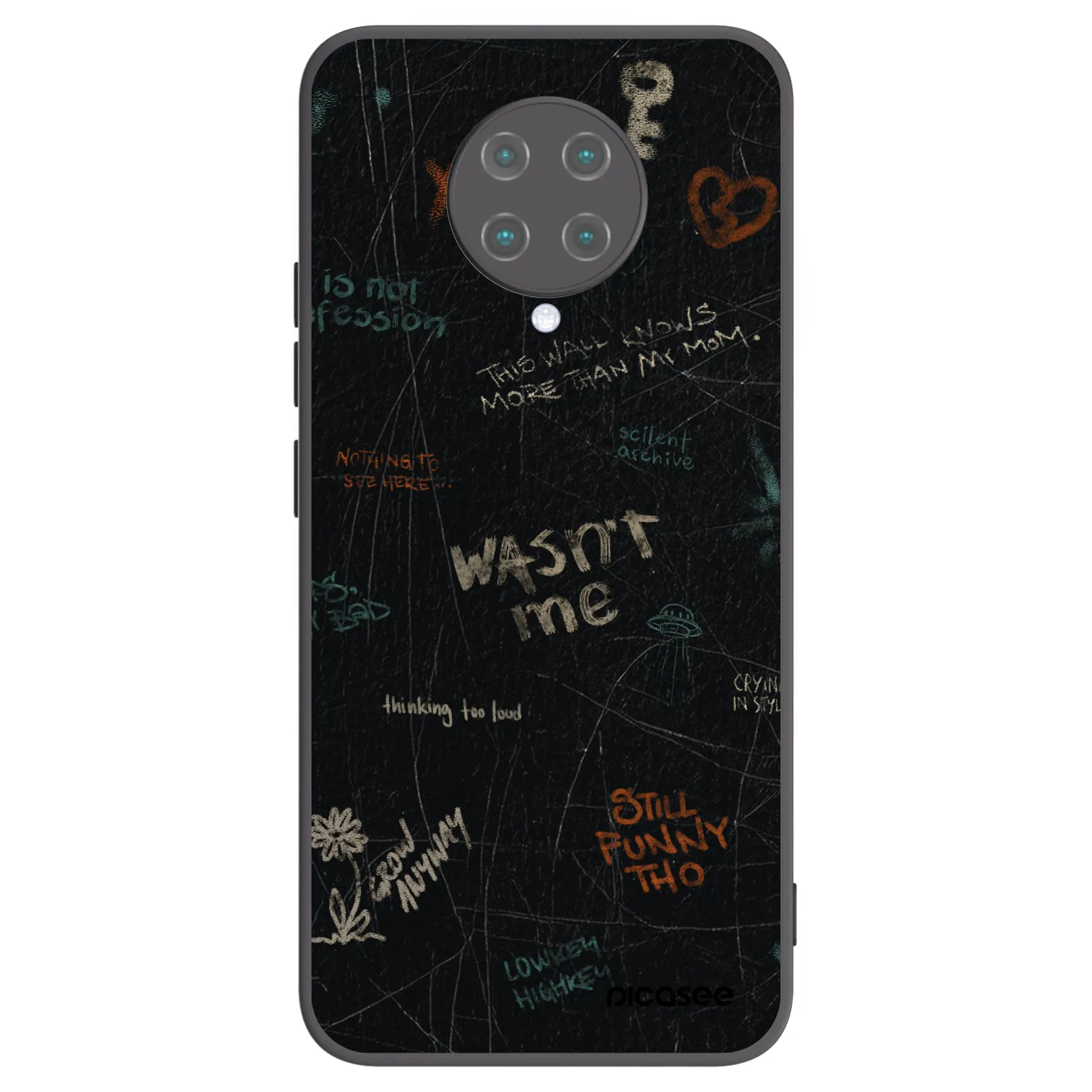 Picasee Μαύρη θήκη σιλικόνης για Xiaomi Poco F2 Pro - CONFESSION