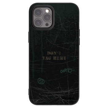 Picasee Μαύρη θήκη σιλικόνης για Apple iPhone 12 Pro Max - DON´T TAG