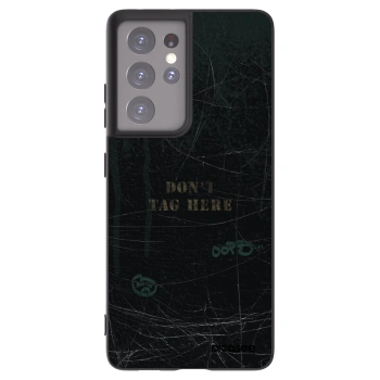 Picasee Μαύρη θήκη σιλικόνης για Samsung Galaxy S21 Ultra 5G G998B - DON´T TAG