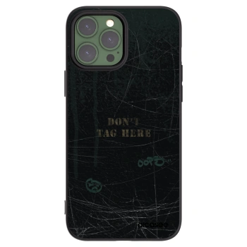 Picasee Μαύρη θήκη σιλικόνης για Apple iPhone 13 Pro Max - DON´T TAG