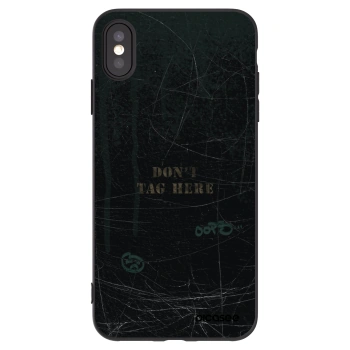 Picasee Μαύρη θήκη σιλικόνης για Apple iPhone XS Max - DON´T TAG