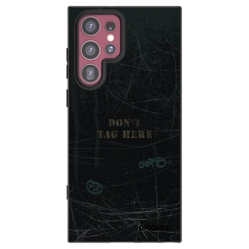 Picasee Μαύρη θήκη σιλικόνης για Samsung Galaxy S22 Ultra 5G - DON´T TAG