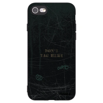 Picasee Μαύρη θήκη σιλικόνης για Apple iPhone SE 2022 - DON´T TAG