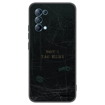 Picasee Μαύρη θήκη σιλικόνης για OPPO Reno 5 5G - DON´T TAG