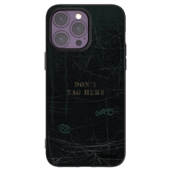 Picasee Μαύρη θήκη σιλικόνης για Apple iPhone 14 Pro Max - DON´T TAG