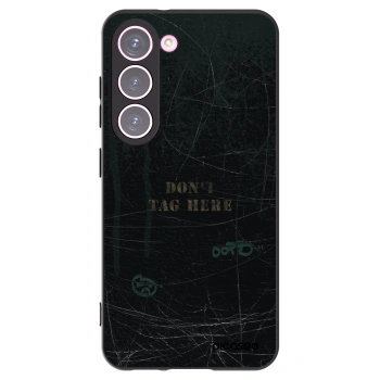 Picasee Μαύρη θήκη σιλικόνης για Samsung Galaxy S23 5G - DON´T TAG