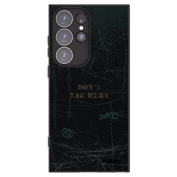 Picasee Μαύρη θήκη σιλικόνης για Samsung Galaxy S23 Ultra 5G - DON´T TAG
