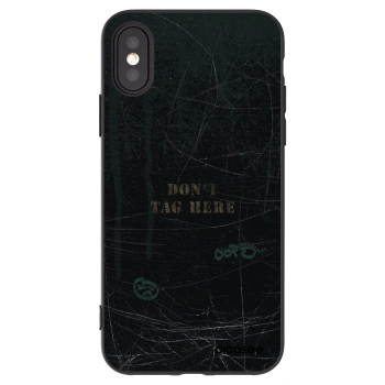 Picasee Μαύρη θήκη σιλικόνης για Apple iPhone X/XS - DON´T TAG