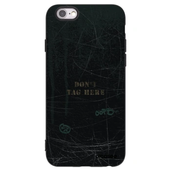 Picasee Μαύρη θήκη σιλικόνης για Apple iPhone 6/6S - DON´T TAG
